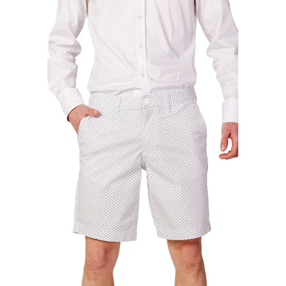 Armani Exchange Weiße Baumwoll-Bermudas