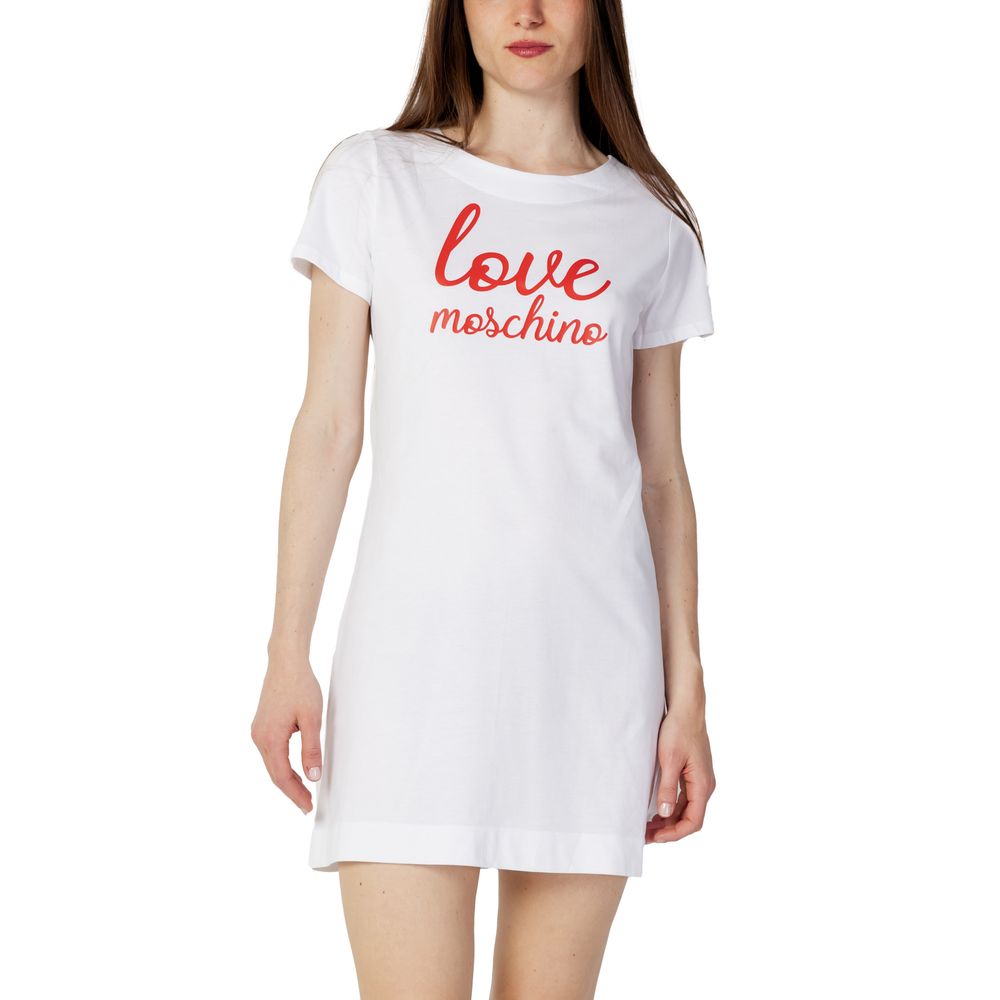 Love Moschino Weiße Baumwollshorts
