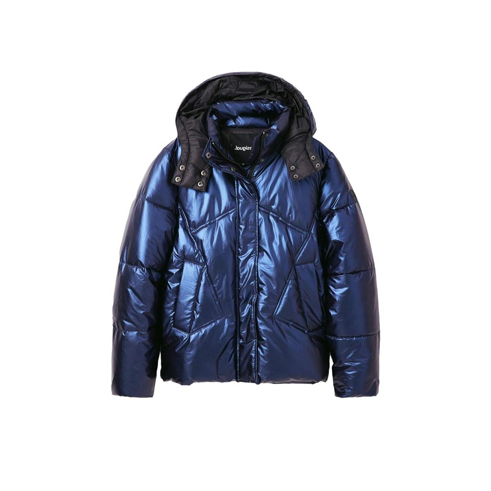Desigual Blaue Polyamid Jacken & Mantel