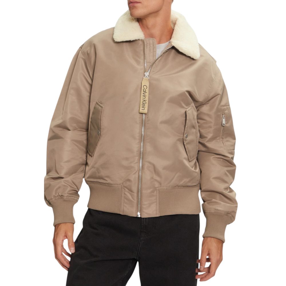 Calvin Klein Jeans Beige Jacken aus recyceltem Polyamid &
