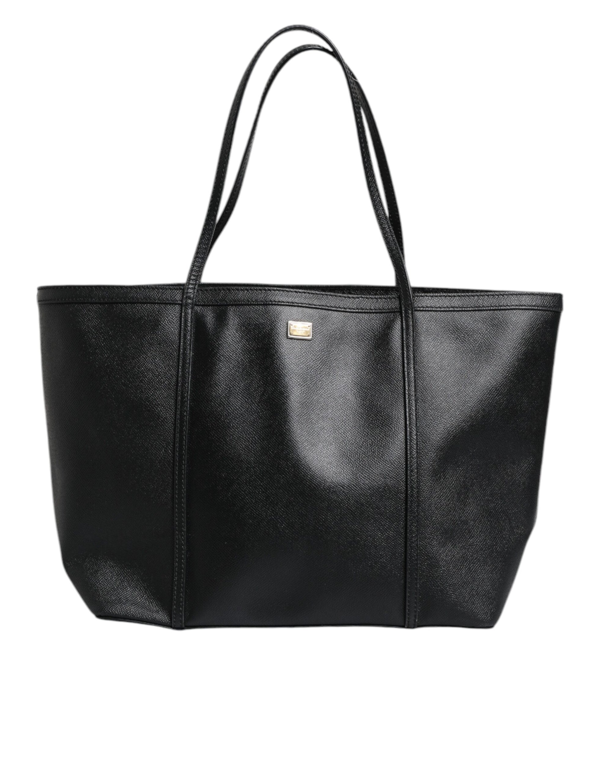 Dolce & Gabbana Miss Escape Einkaufstasche aus schwarzem Leder