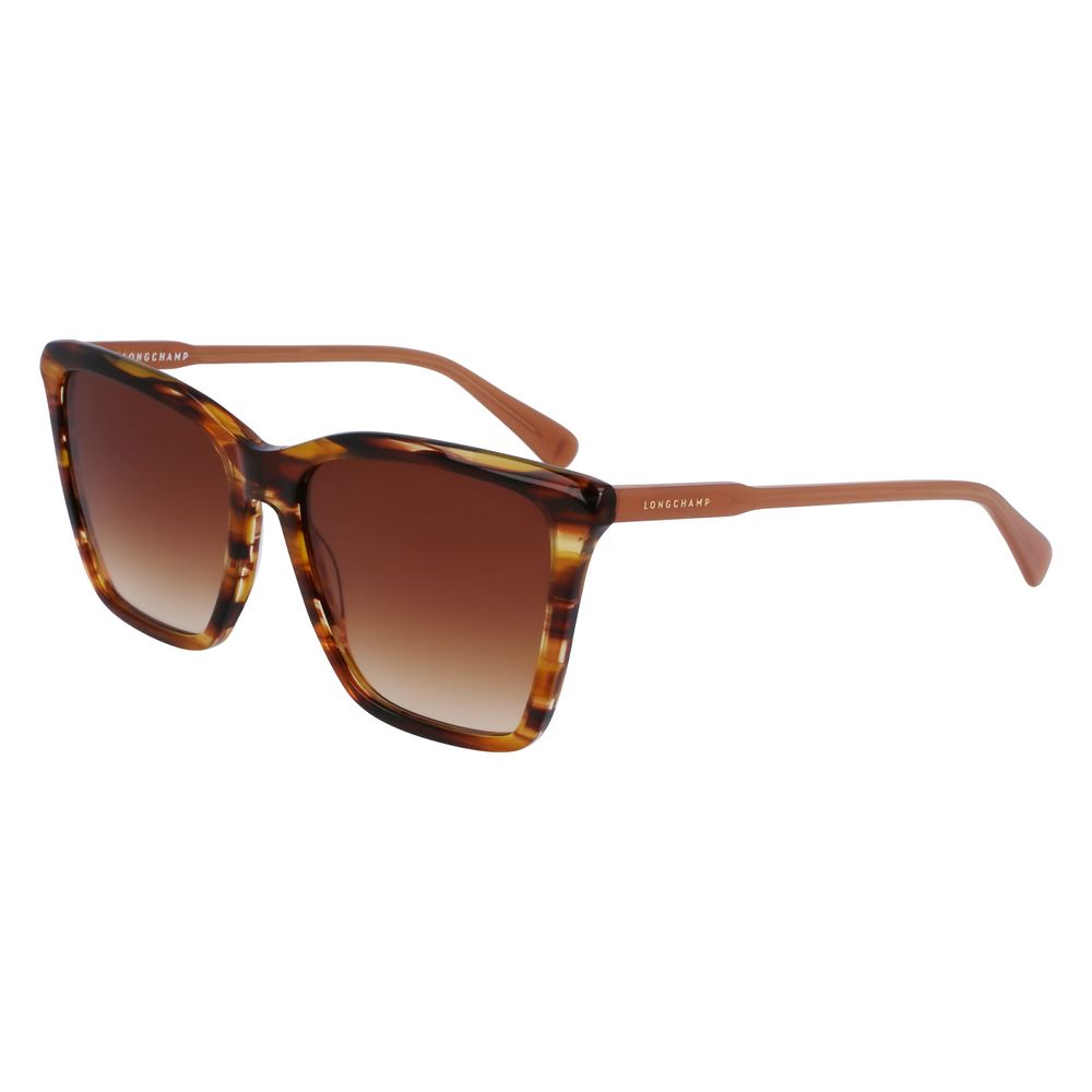 Longchamp Braune Acetat-Sonnenbrille