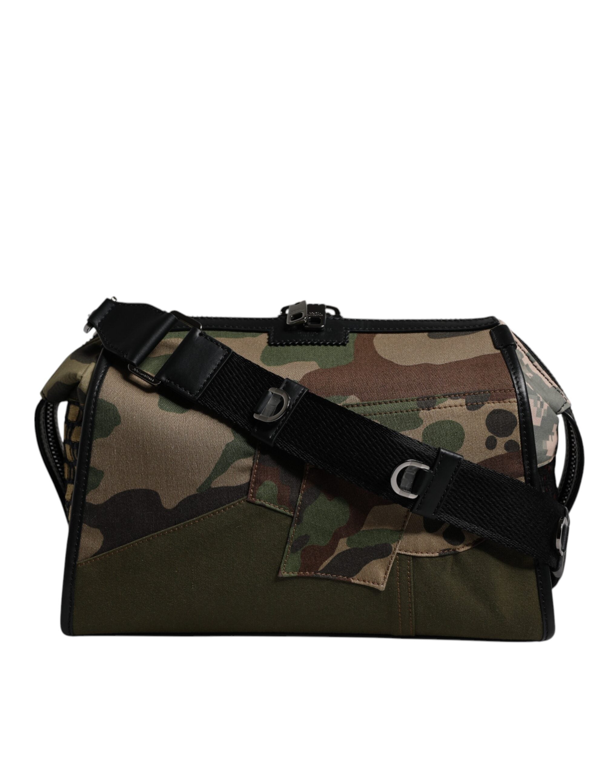 Dolce & Gabbana Multicolor Camouflage Patchwork Umhängetasche