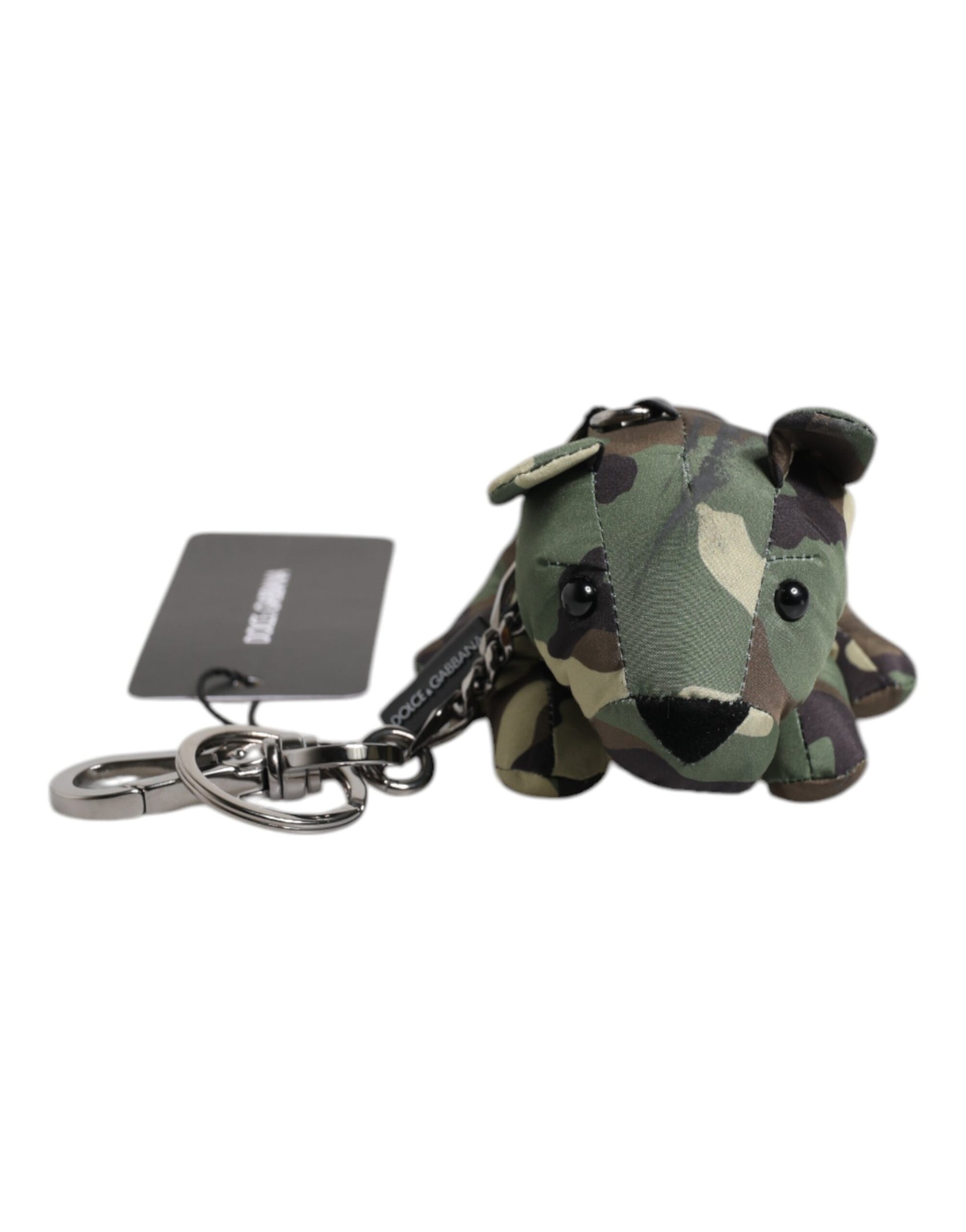 Dolce & Gabbana Multicolor Camouflage Tier Silhouette Schlüsselanhänger Schlüsselring