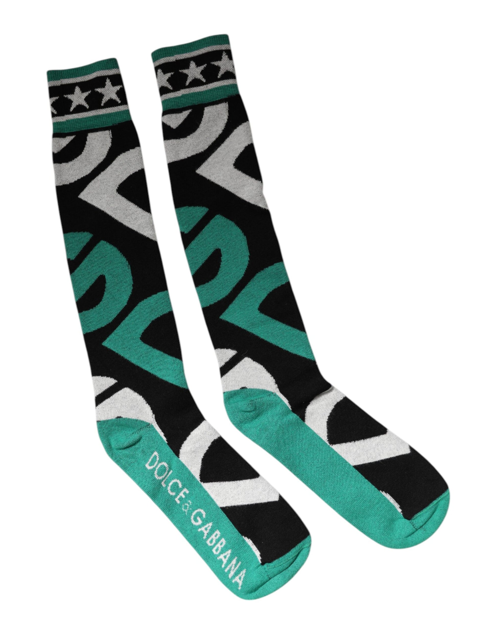 Dolce & Gabbana Multicolor Cotton Stretch Over Calf Socken