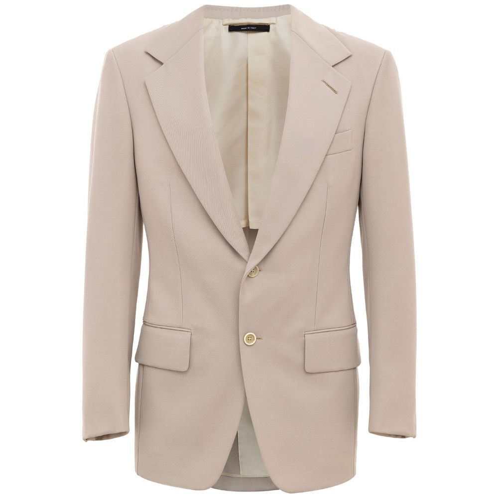 Tom Ford Beigefarbener Wollanzug &