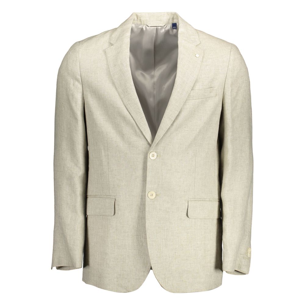 Gant Beige Leinen Herren Jacke