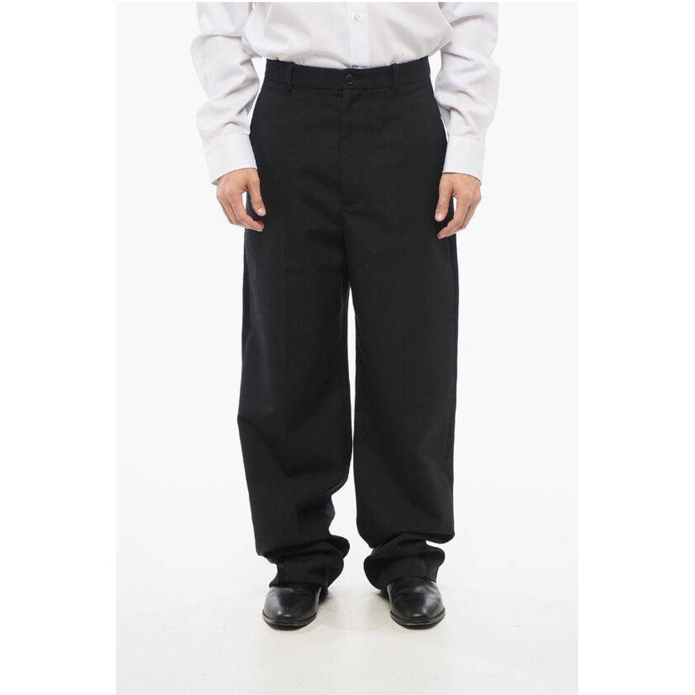 Balenciaga 4-Taschen-Hose aus Wolle mit seitlichen Satinbändern