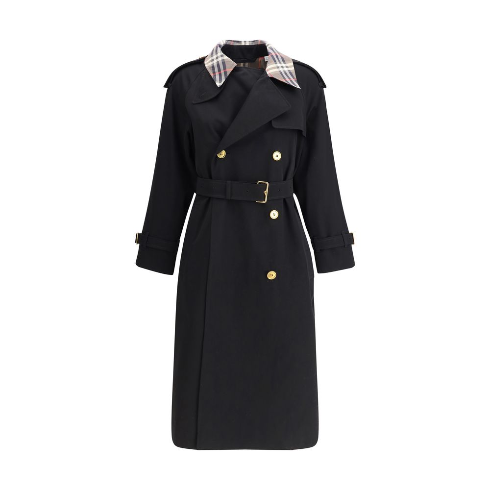 Burberry Castleford langer Trenchcoat mit Karokragen