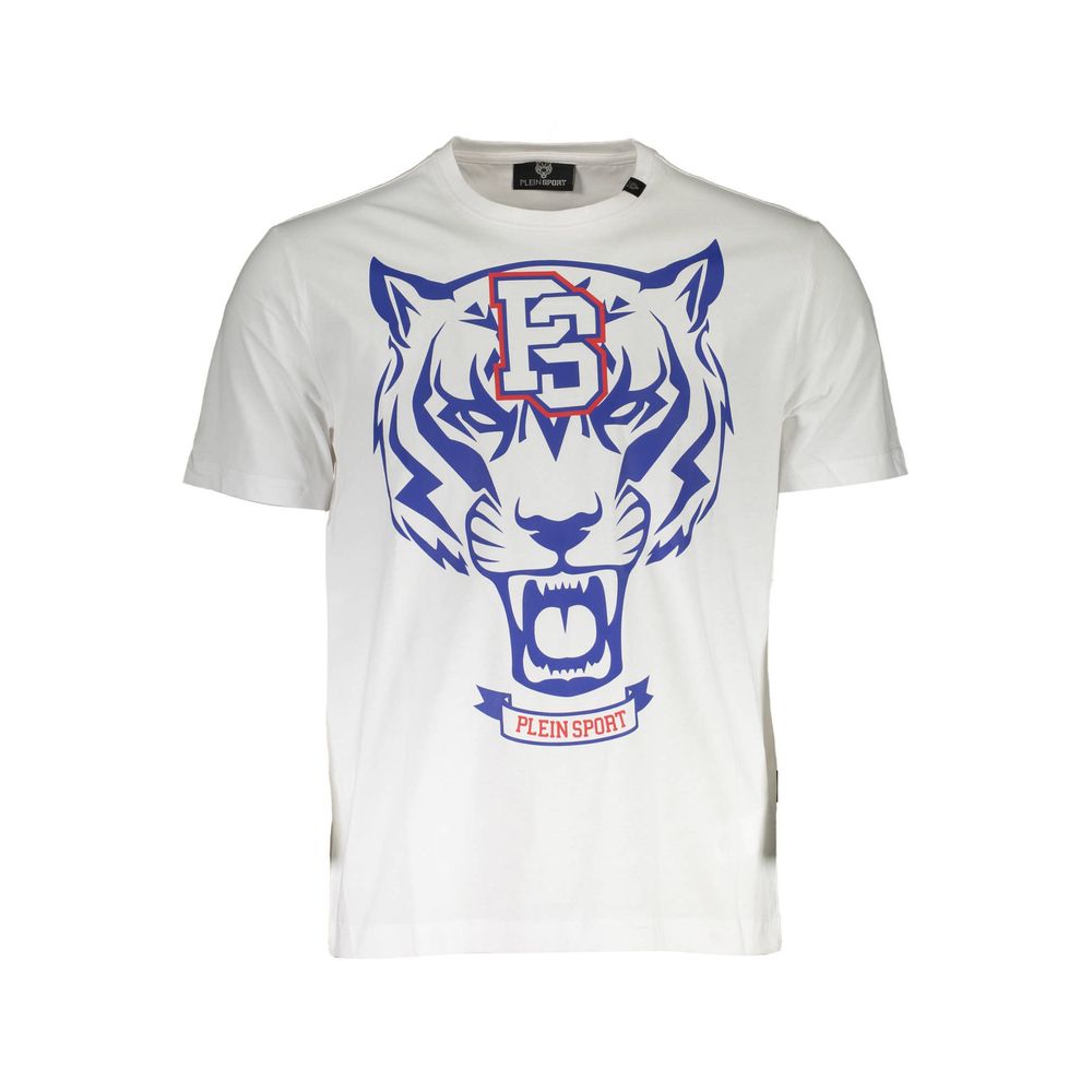 Plein Sport Weißes Herren-T-Shirt aus Baumwolle