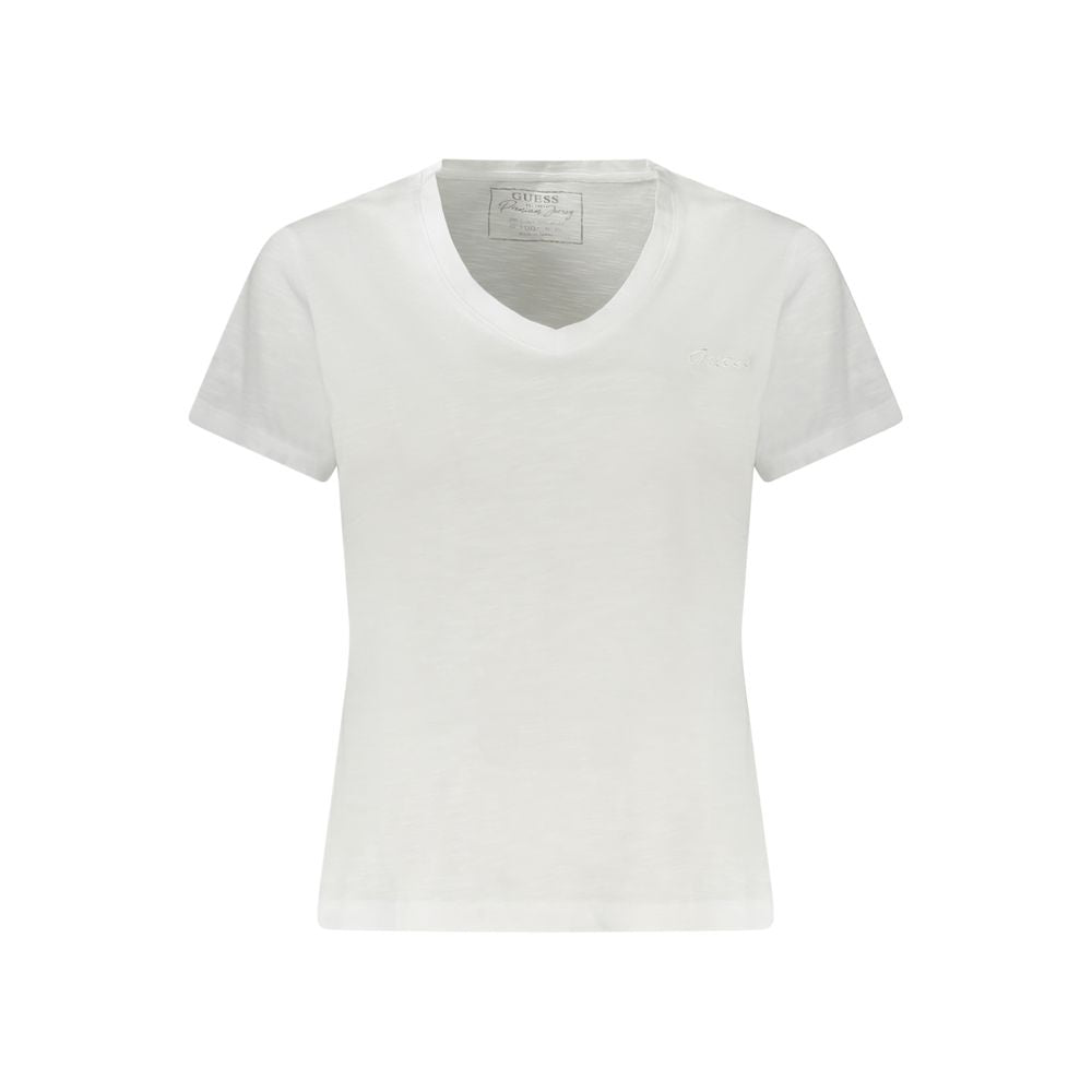 Guess Jeans Weißes T-Shirt aus Baumwolle für Frauen