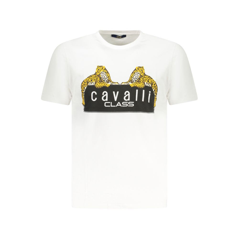 Cavalli Class T-Shirt aus weißer Baumwolle