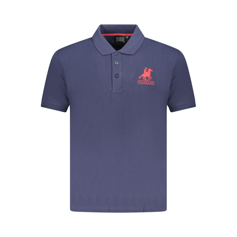 U.S. Grand Polo Blaues Baumwoll-Poloshirt für Männer