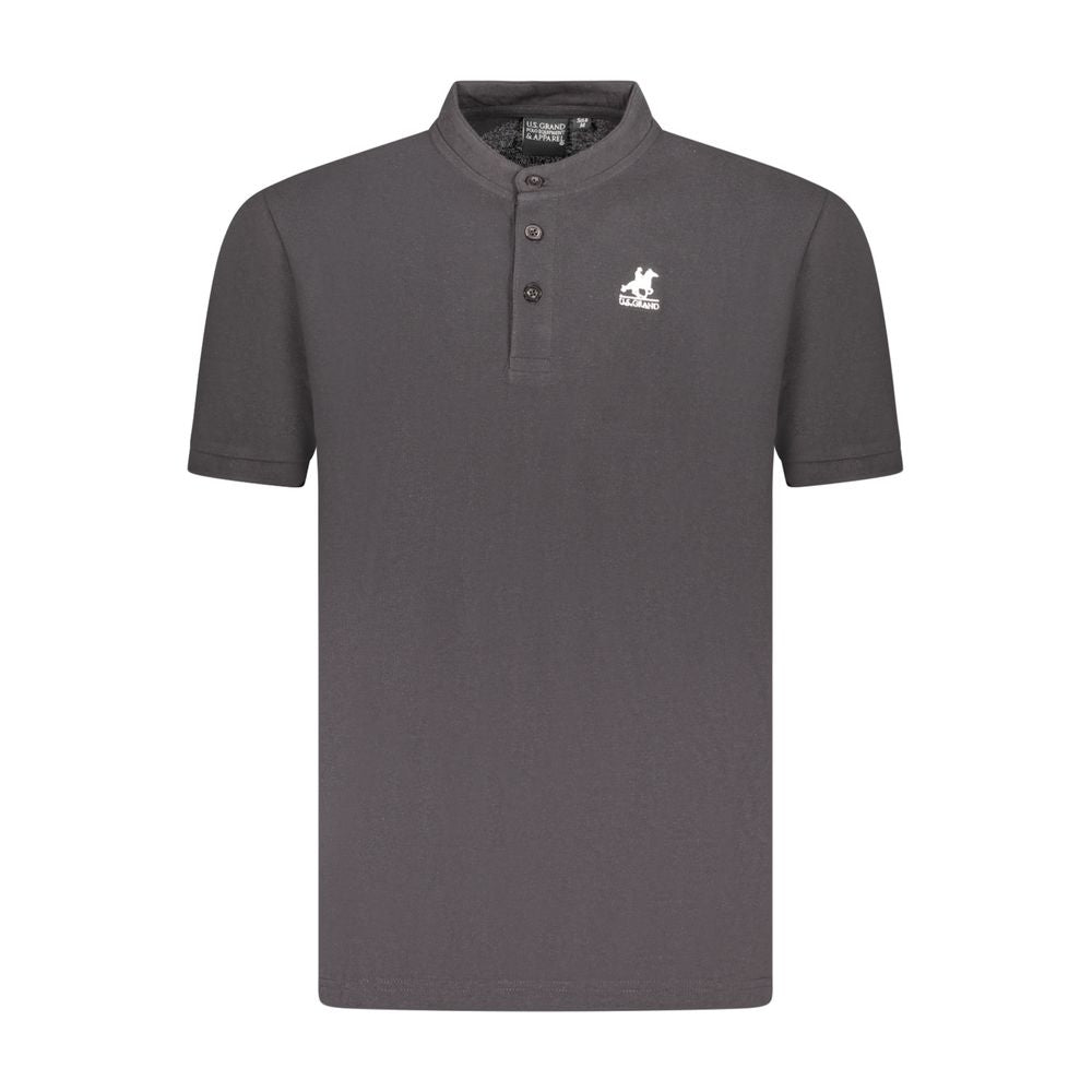 U.S. Grand Polo Schwarzes Baumwoll-Poloshirt für Männer