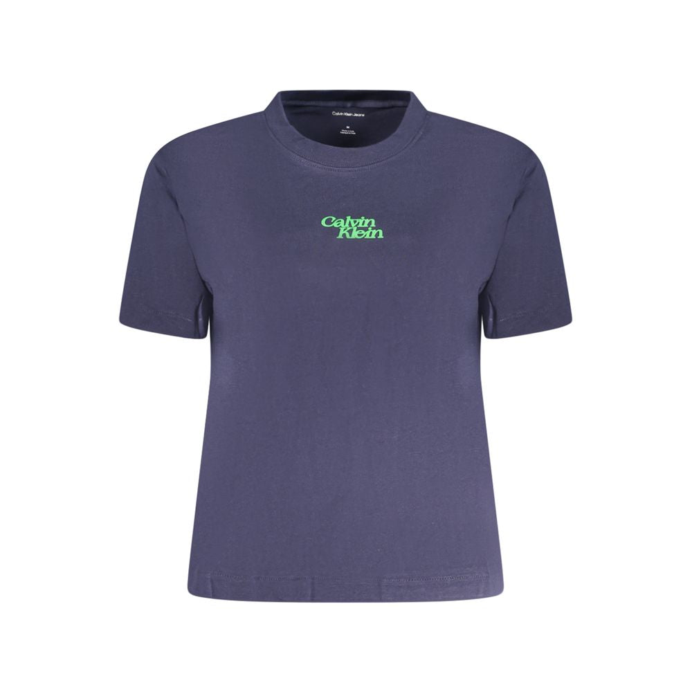 Calvin Klein T-Shirt aus blauer Baumwolle für Frauen