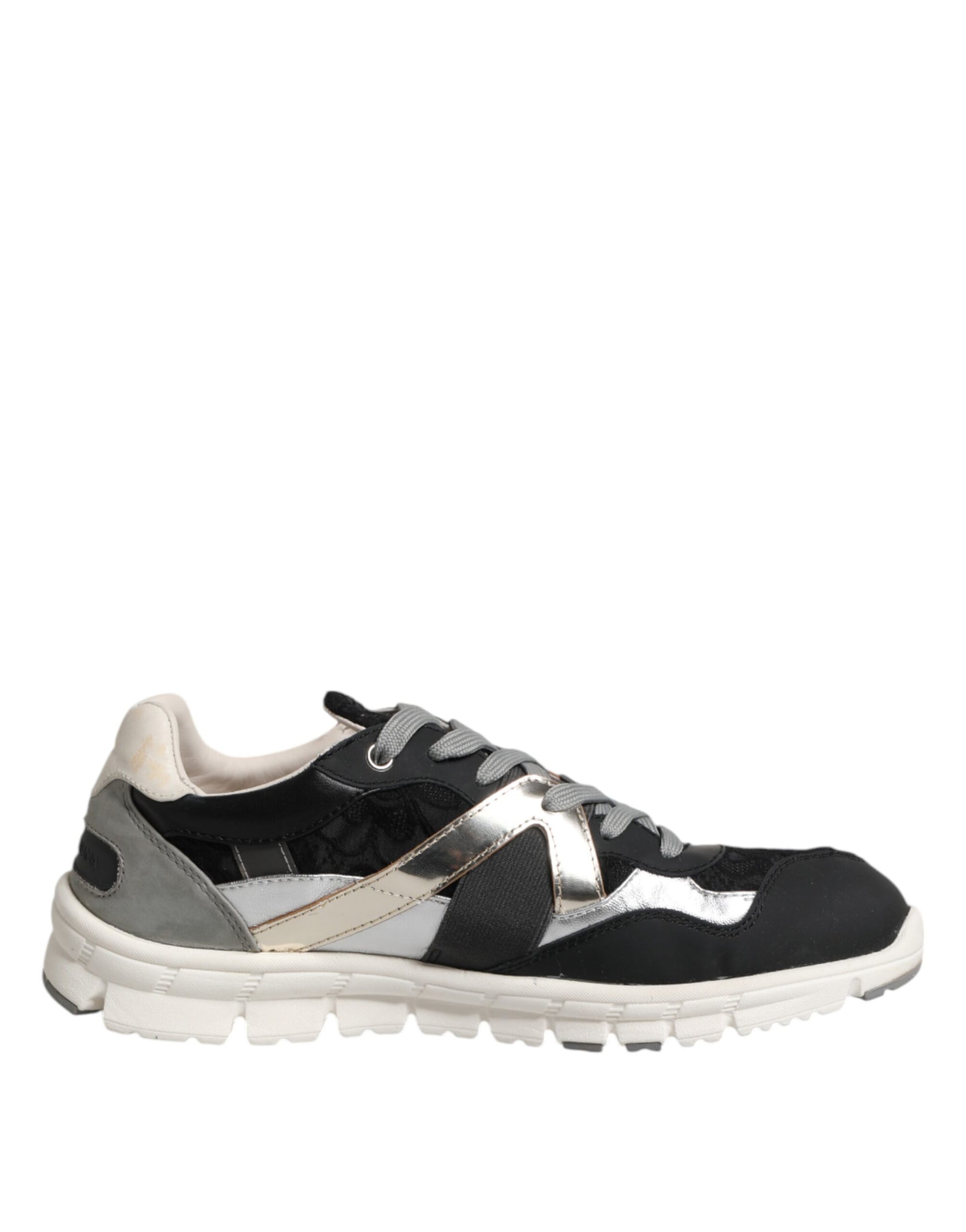 Dolce & Gabbana Multicolor Leder Wildleder Low Top Sneaker Schuhe