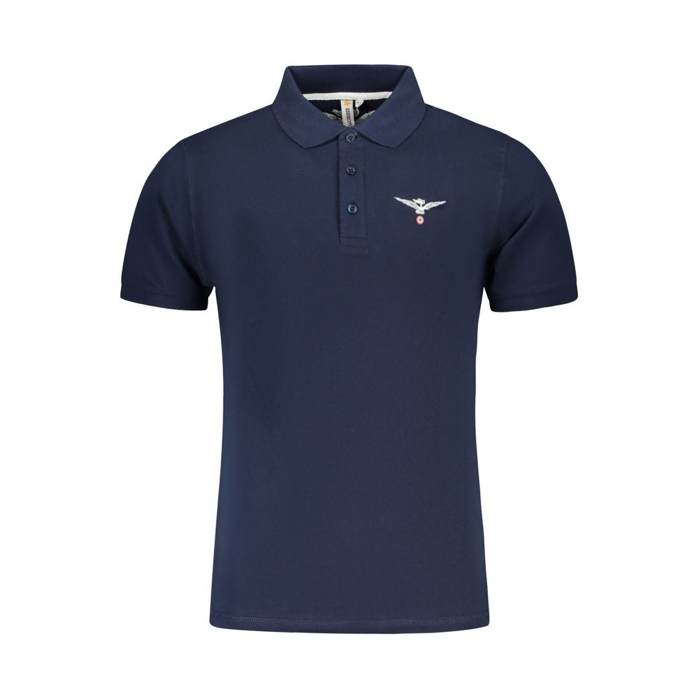 Accademia Militare Blaues Baumwoll-Poloshirt
