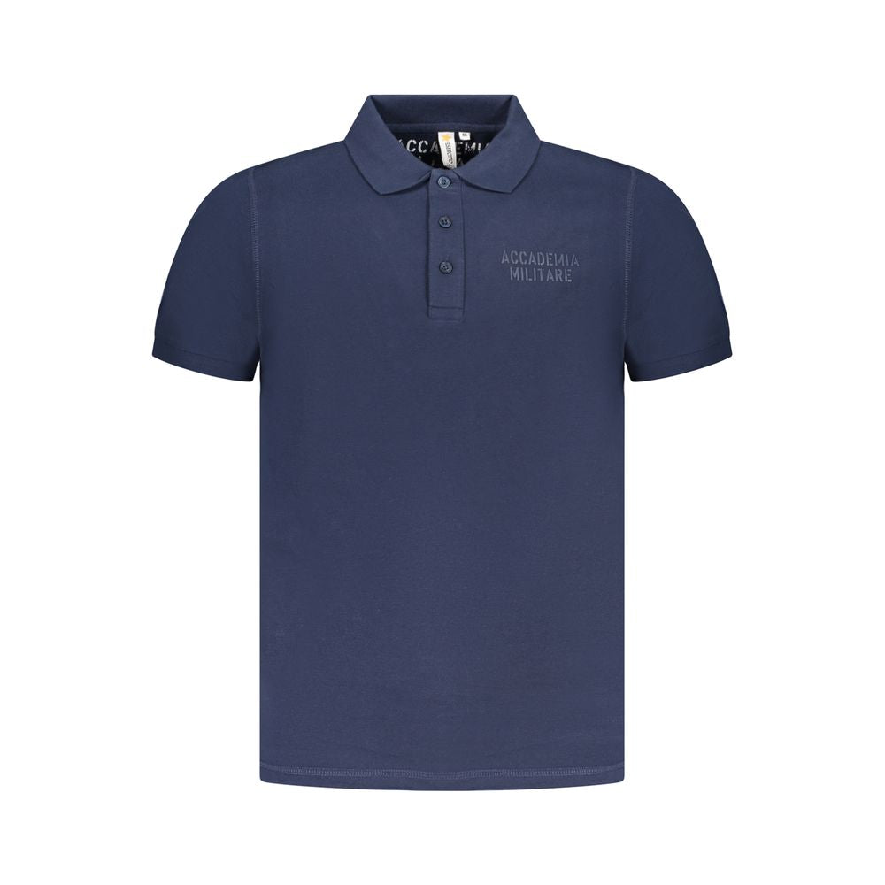 Accademia Militare Blaues Baumwoll-Poloshirt