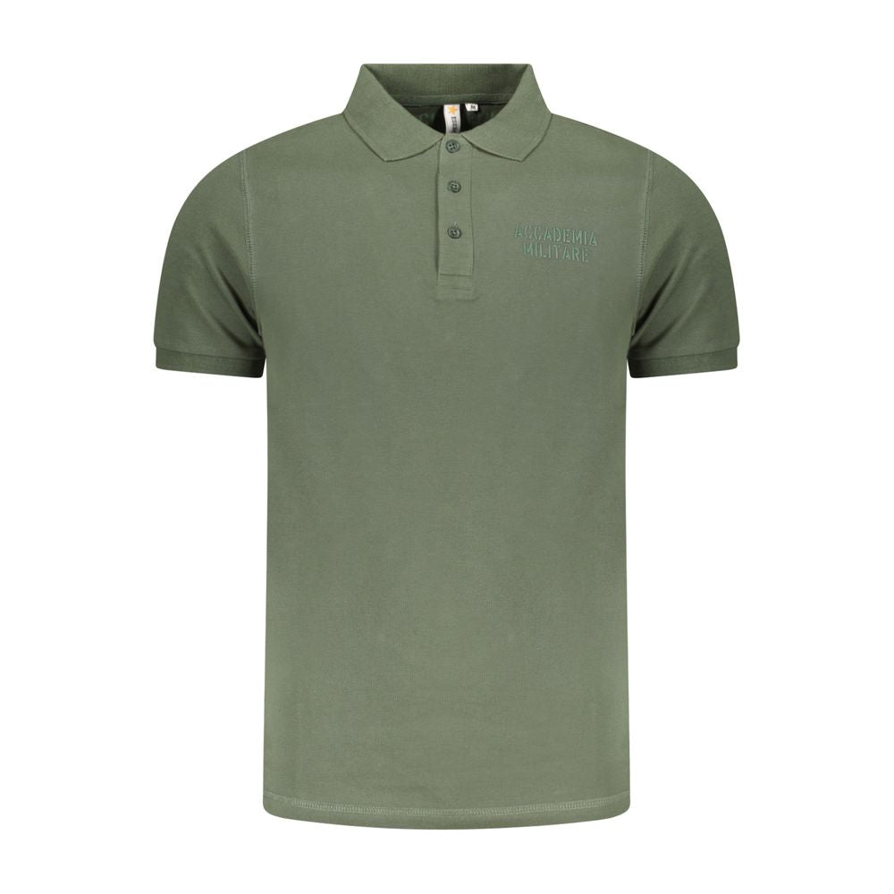 Accademia Militare Grünes Baumwoll-Poloshirt