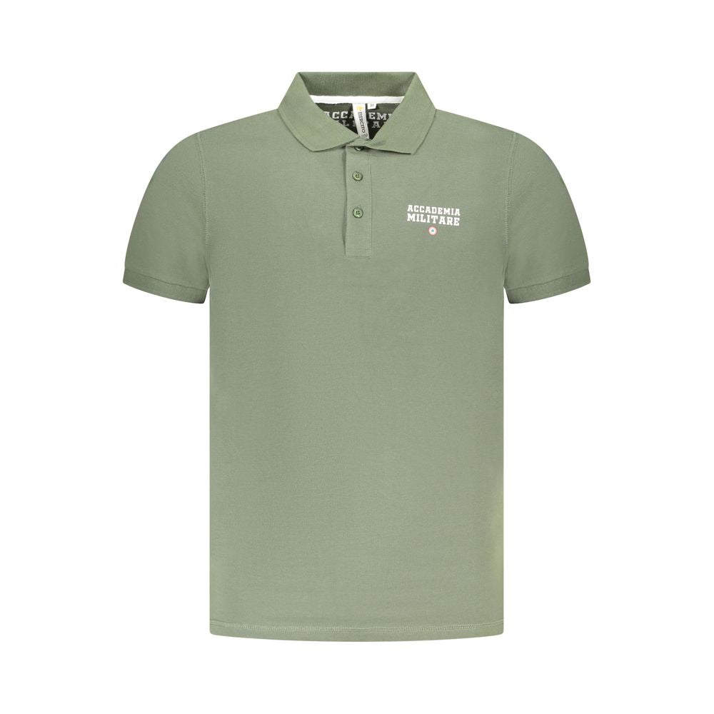 Accademia Militare Grünes Baumwoll-Poloshirt