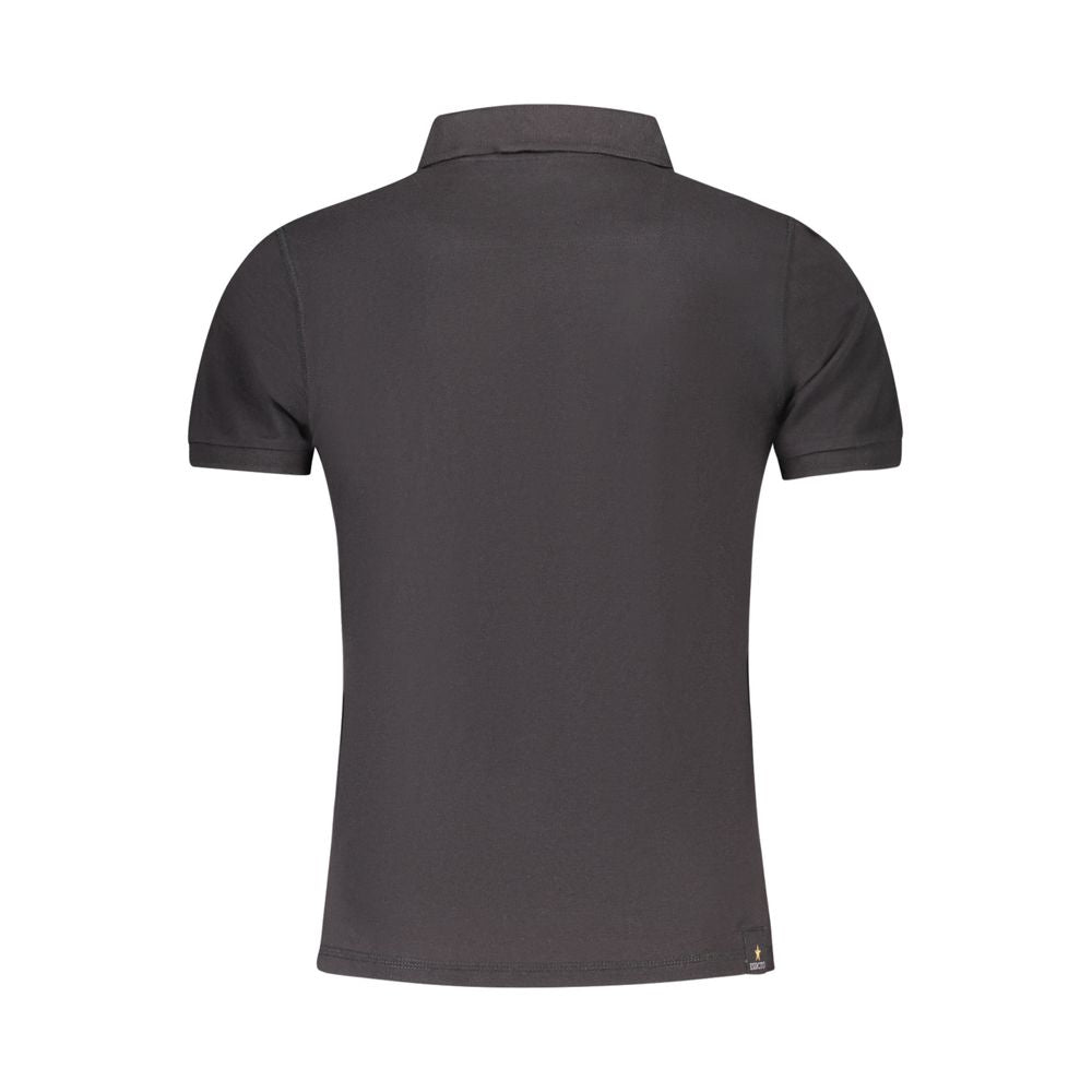 Accademia Militare Schwarzes Baumwoll-Poloshirt