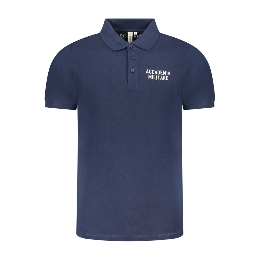 Accademia Militare Blaues Baumwoll-Poloshirt