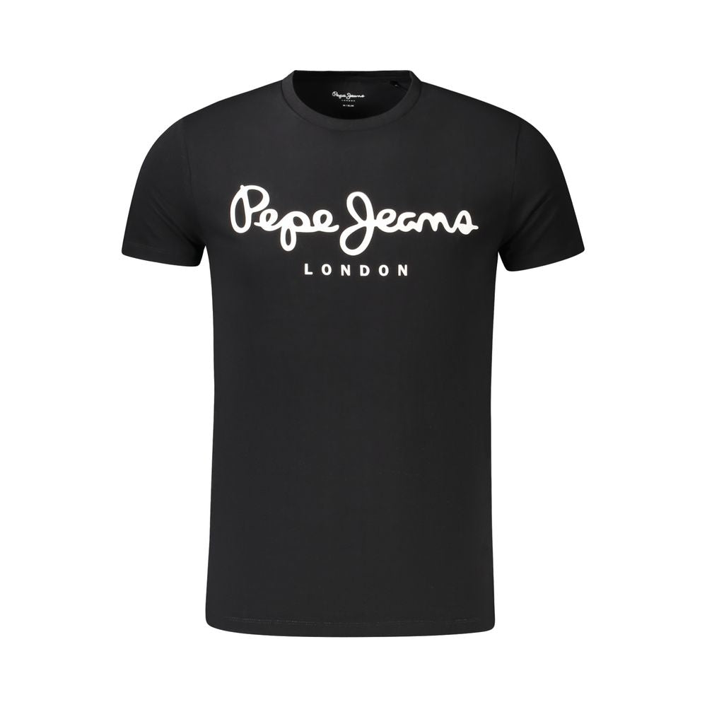 Pepe Jeans Schwarzes Baumwolle Männer T-Shirt