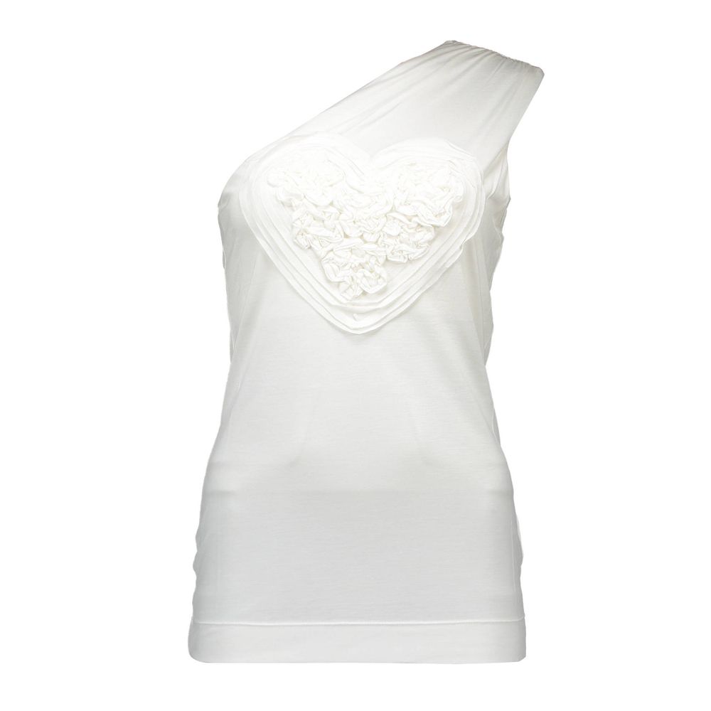 Love Moschino Weißes Elastan Oberteile &