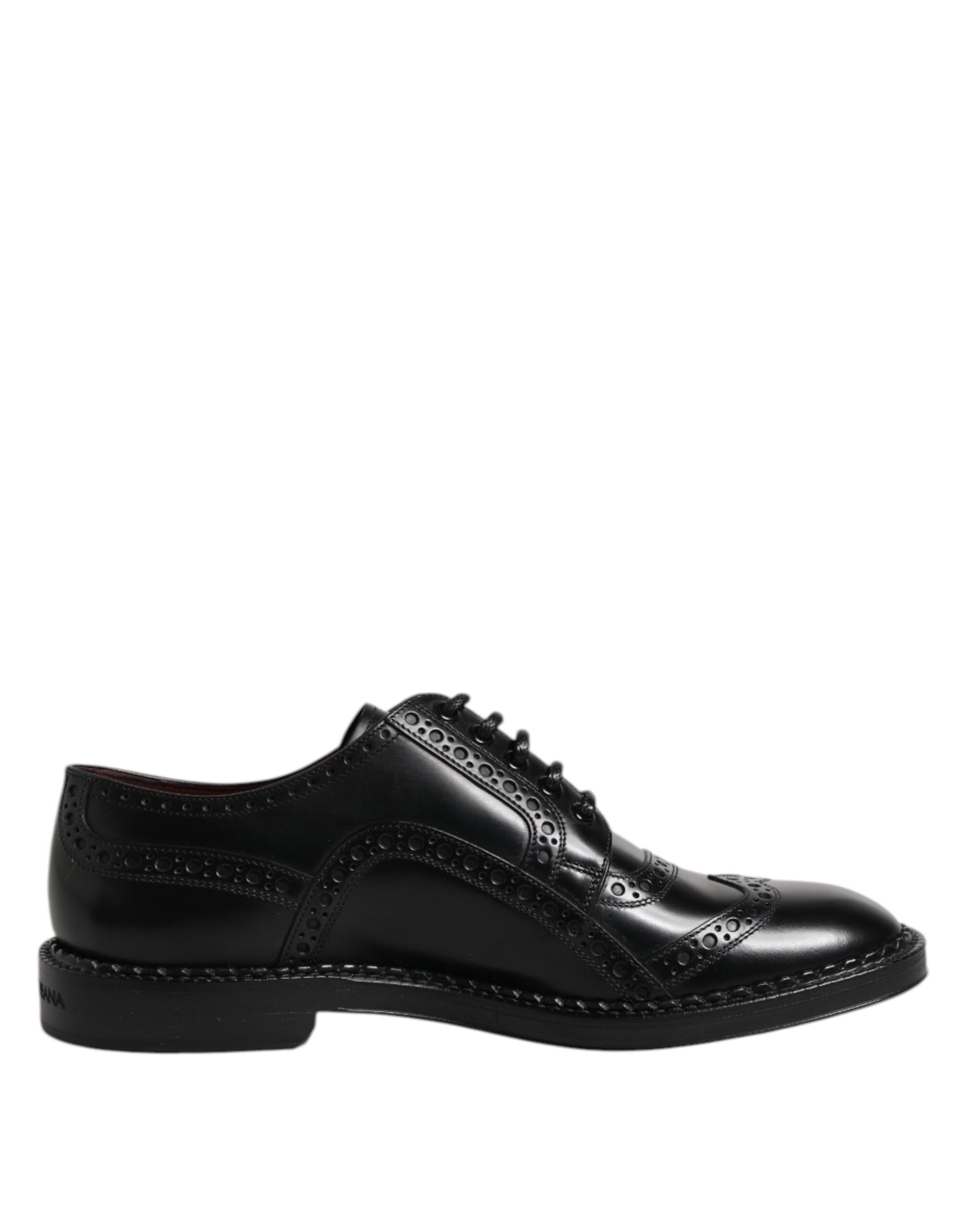 Dolce & Gabbana Schwarze Kalbsleder Derby-Schuhe für formelle Anlässe