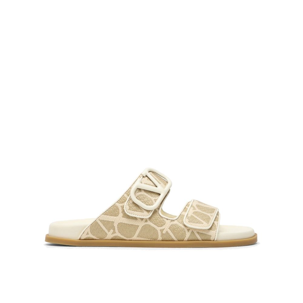 Valentino Garavani Flache Sandalen aus Toile Iconographe