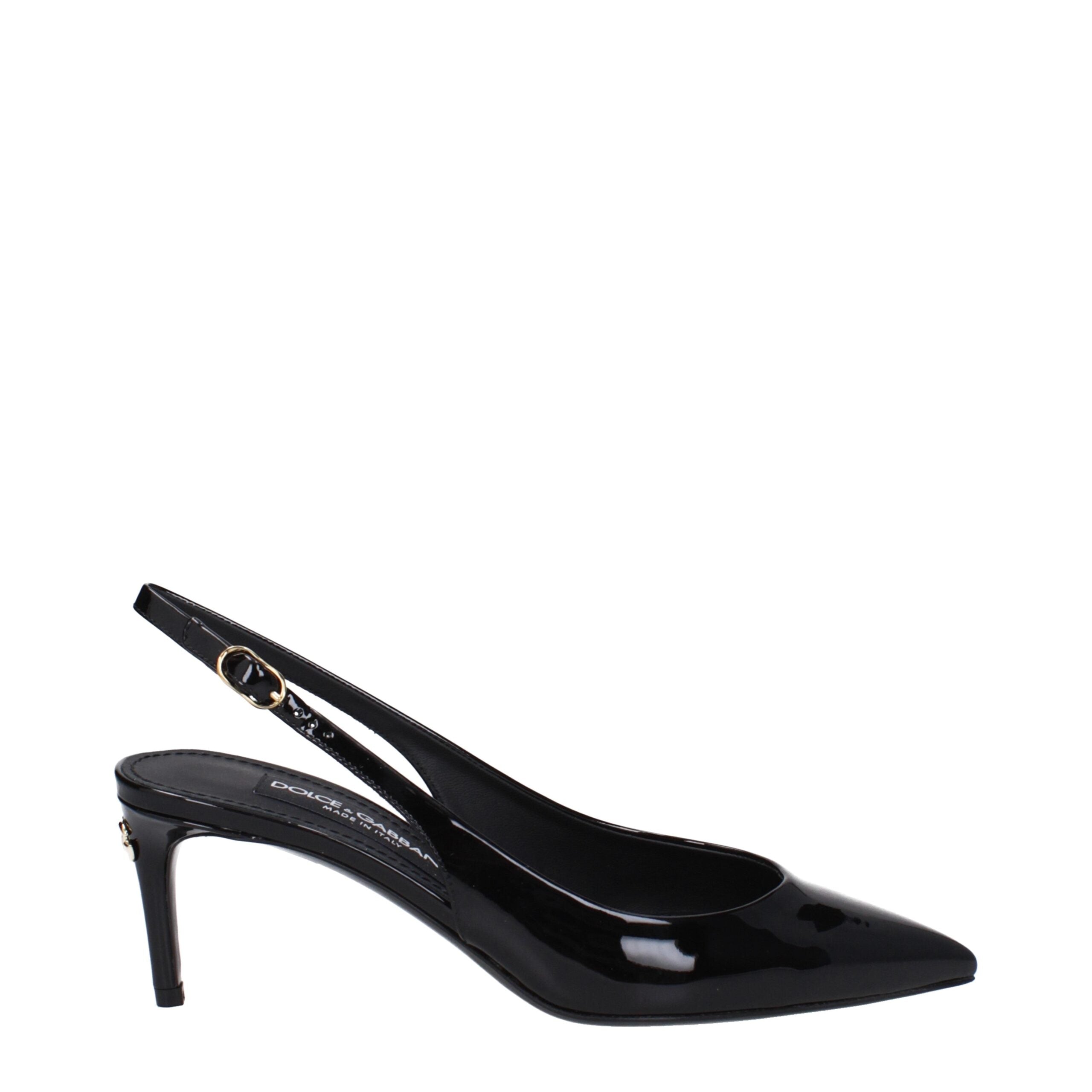 Dolce & Gabbana Schwarze Leder High Heel Pumps