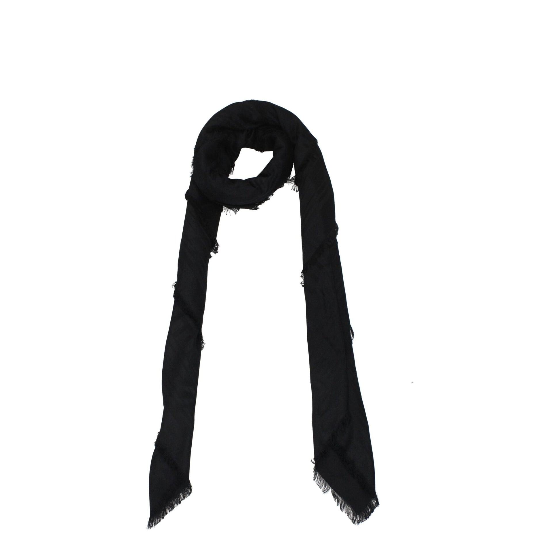 Balmain Schwarze Viskose Foulards