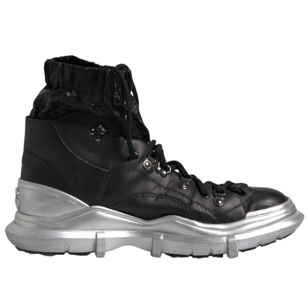 Dolce & Gabbana Schwarzer Nylon-Stiefel