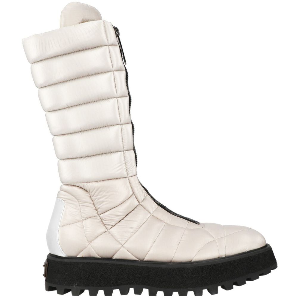 Dolce & Gabbana Weißer Nylon-Stiefel
