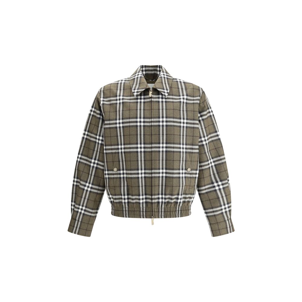 Burberry Karomuster Wolle Harrington Jacke
