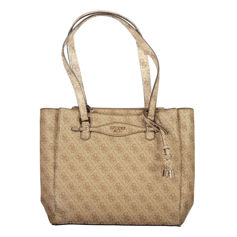 Guess Jeans Beige Polyethylen Handtasche