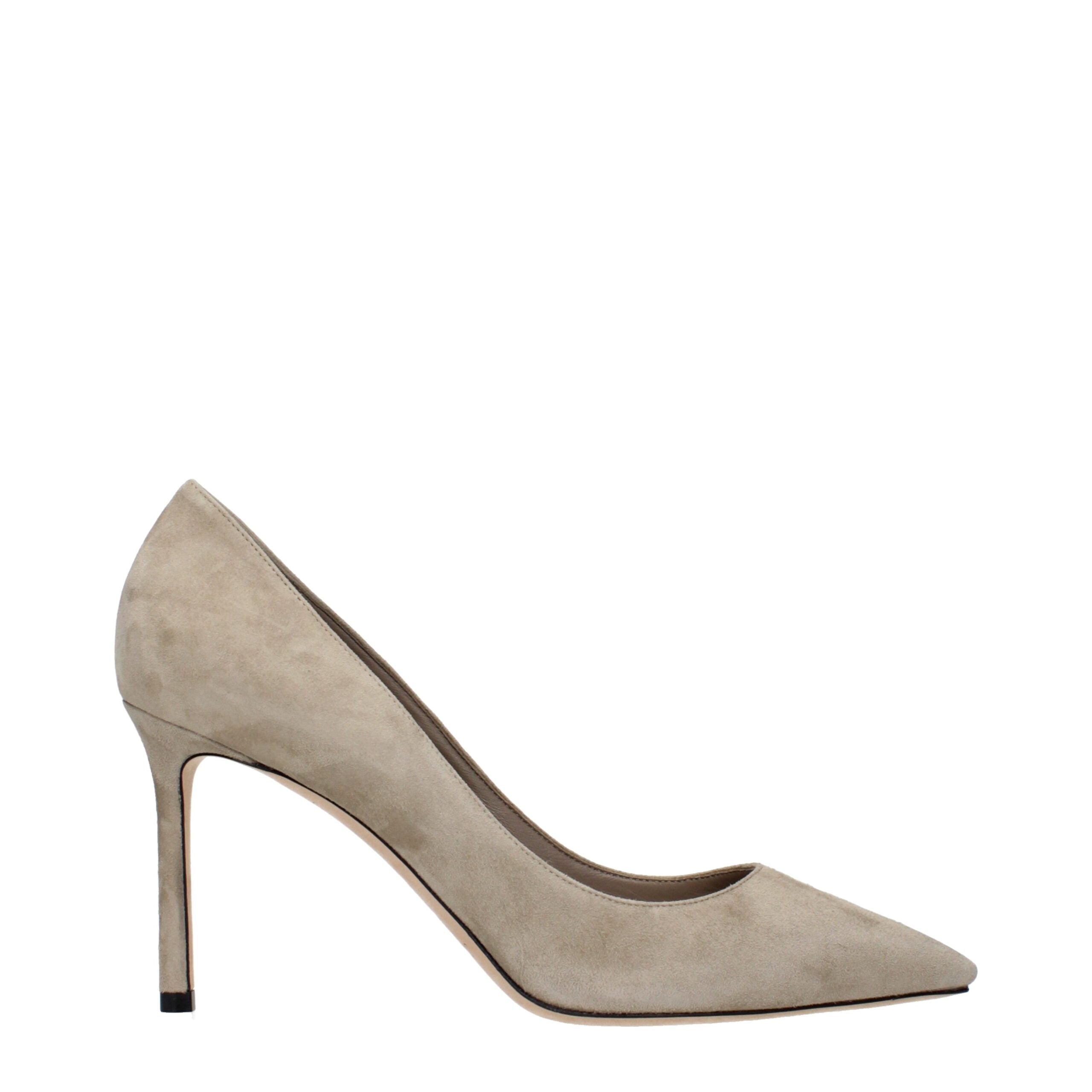 Jimmy Choo Graue Leder Pumps mit hohem Absatz