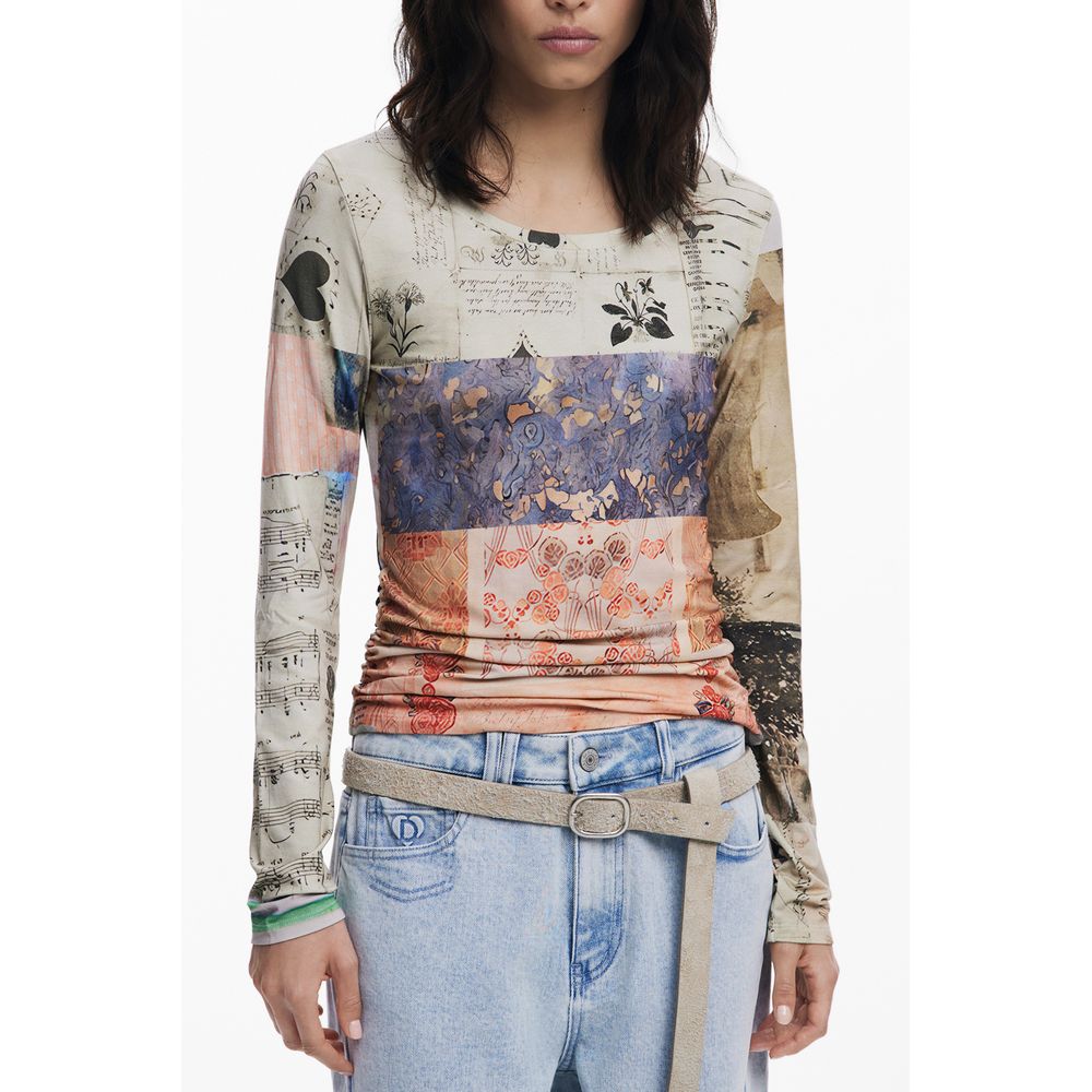 Desigual Beige Elastan Oberteile &