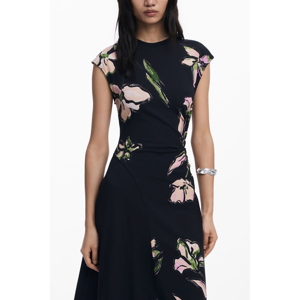 Desigual Schwarzes Baumwollkleid