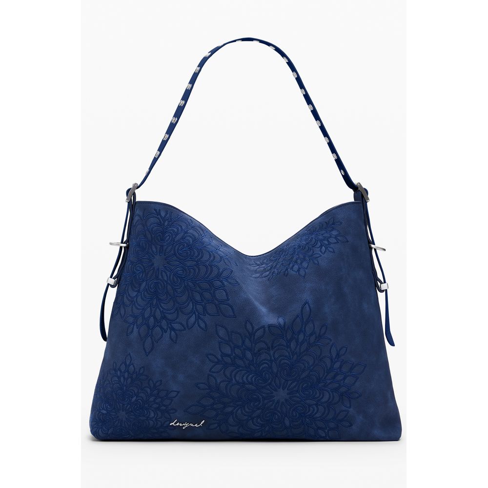 Desigual Blaue Polyethylen-Handtasche