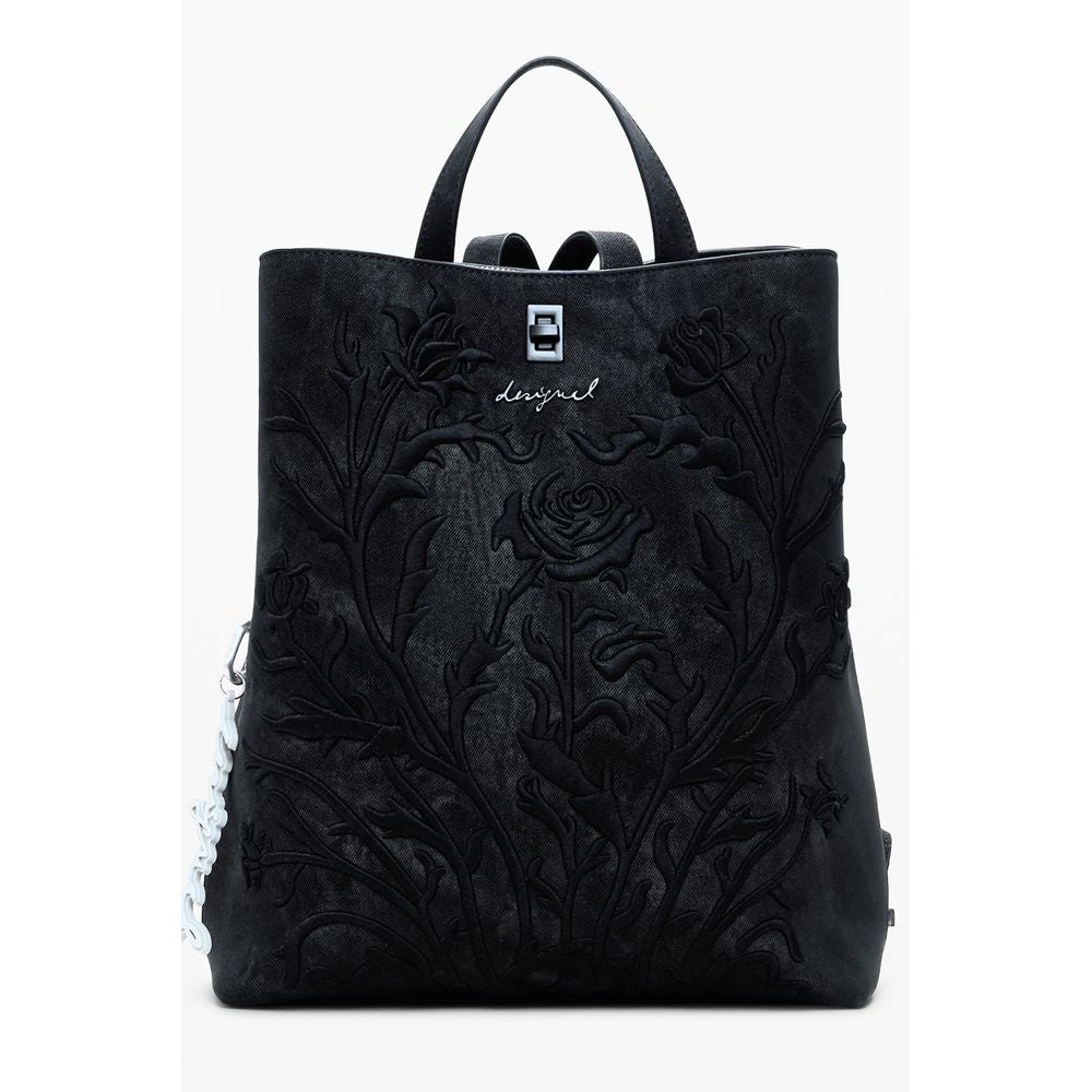 Desigual Schwarzer Polyethylen-Rucksack