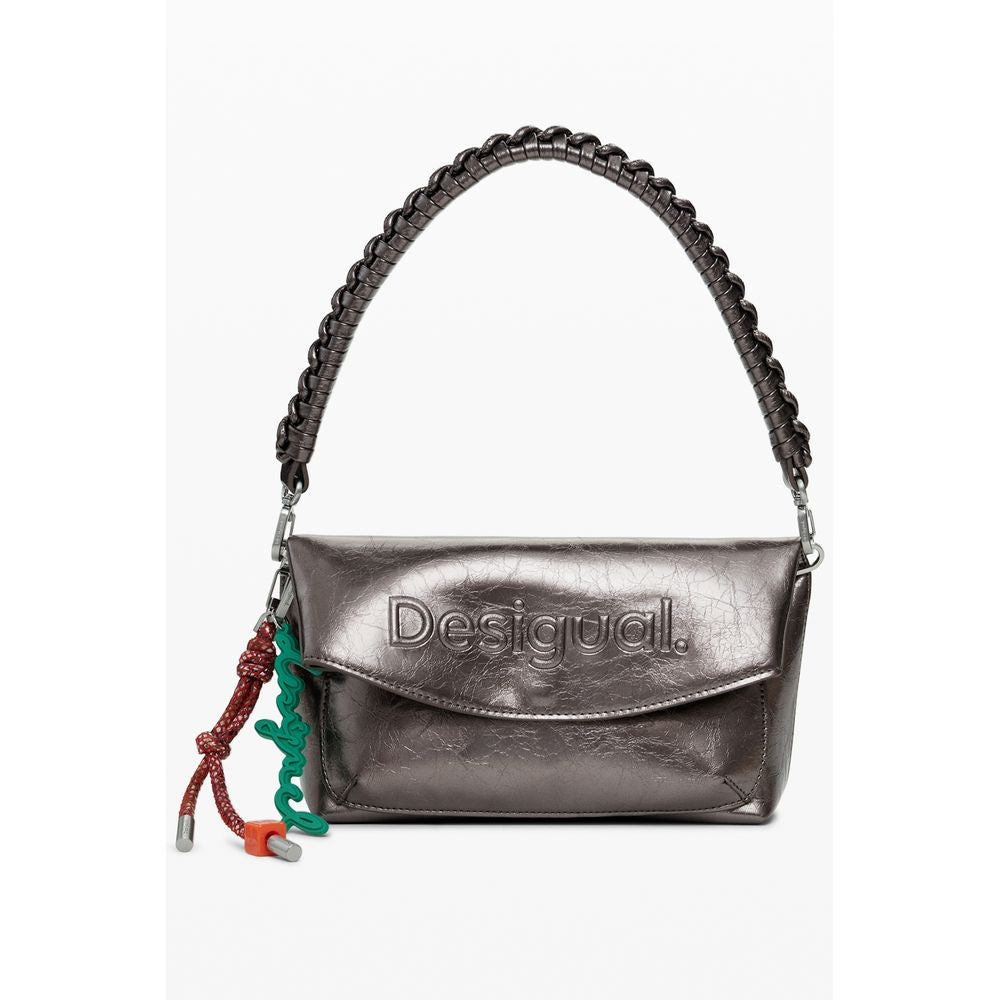 Desigual Bronze Polyethylen Handtasche