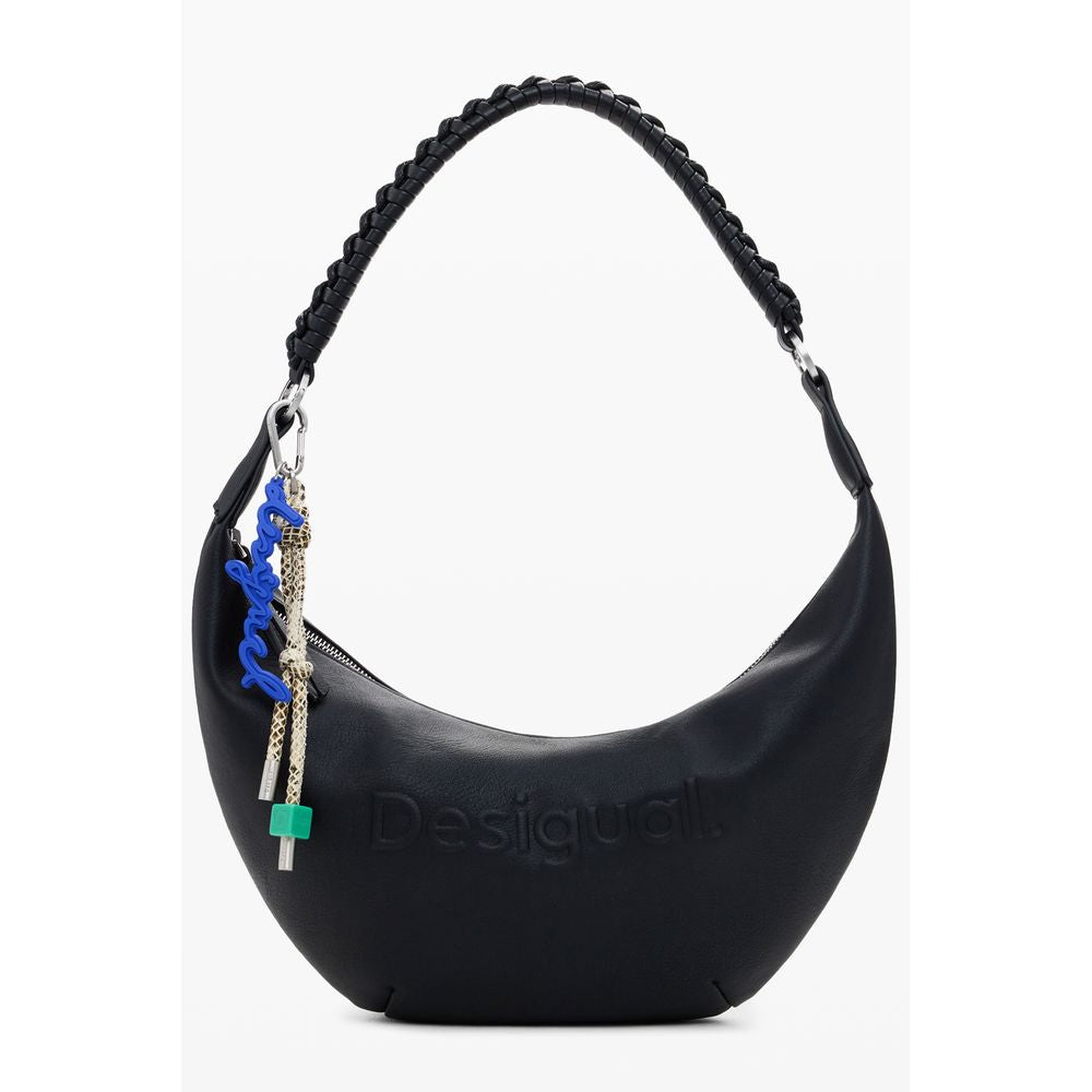 Desigual Schwarze Polyethylen-Handtasche