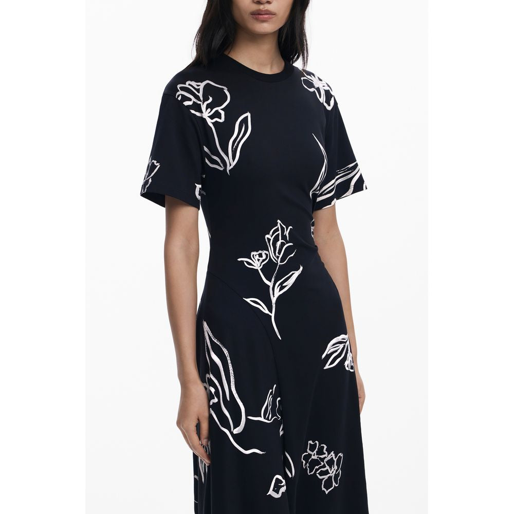 Desigual Schwarzes Baumwollkleid