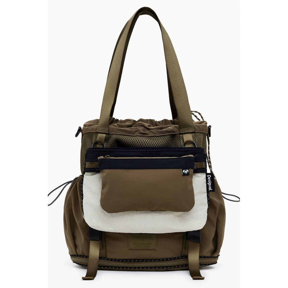 Desigual Grüne Polyester-Handtasche