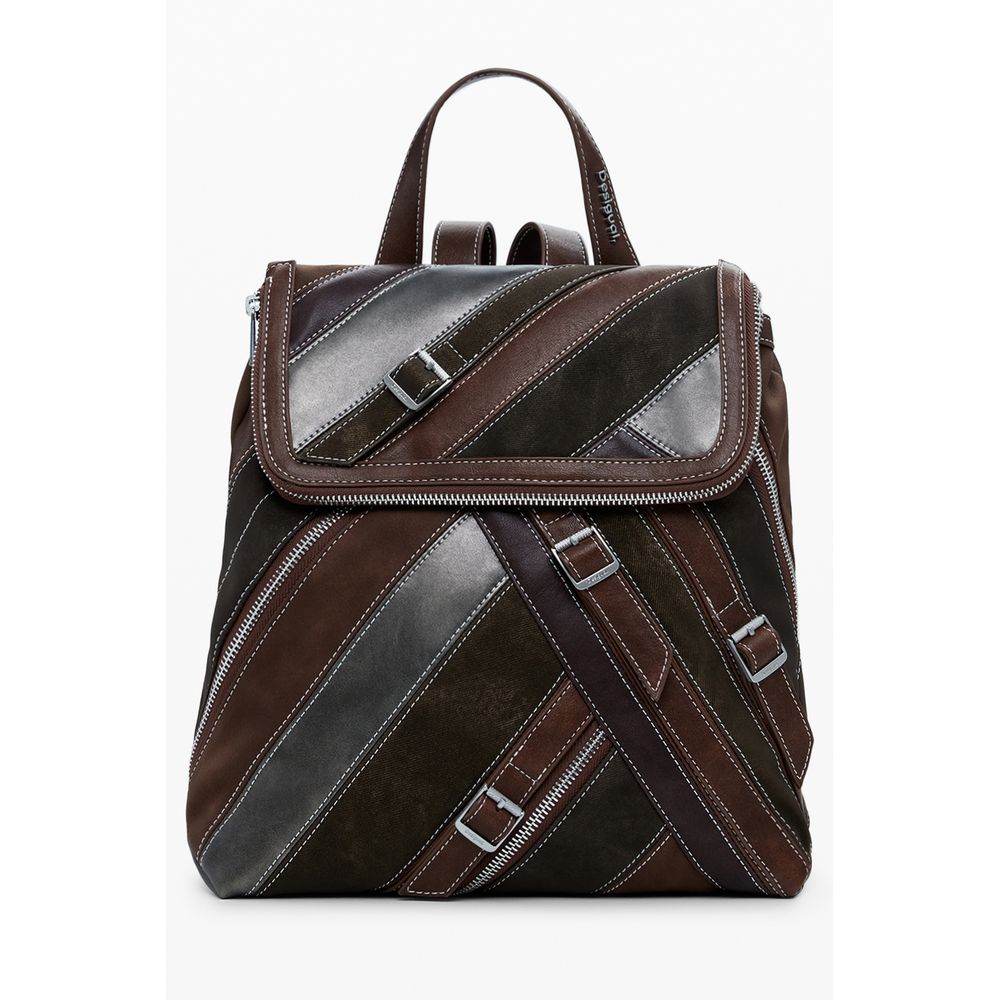 Desigual Brauner Polyethylen-Rucksack