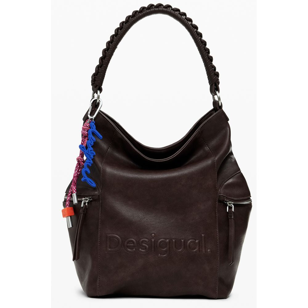 Desigual Brauner Polyethylen-Rucksack