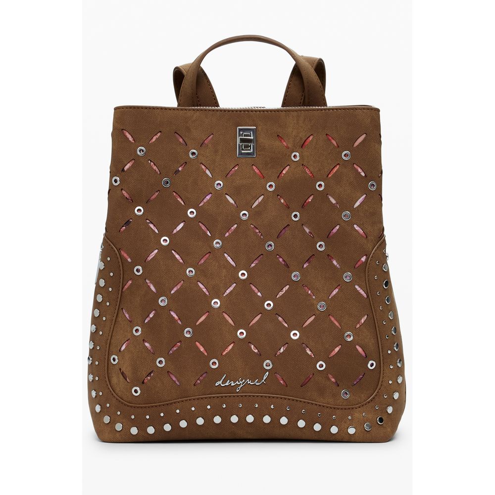 Desigual Brauner Polyethylen-Rucksack
