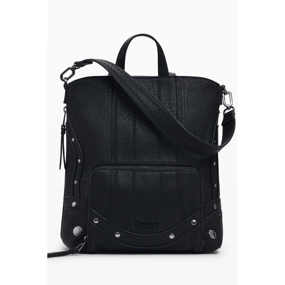 Desigual Schwarzer Polyethylen-Rucksack