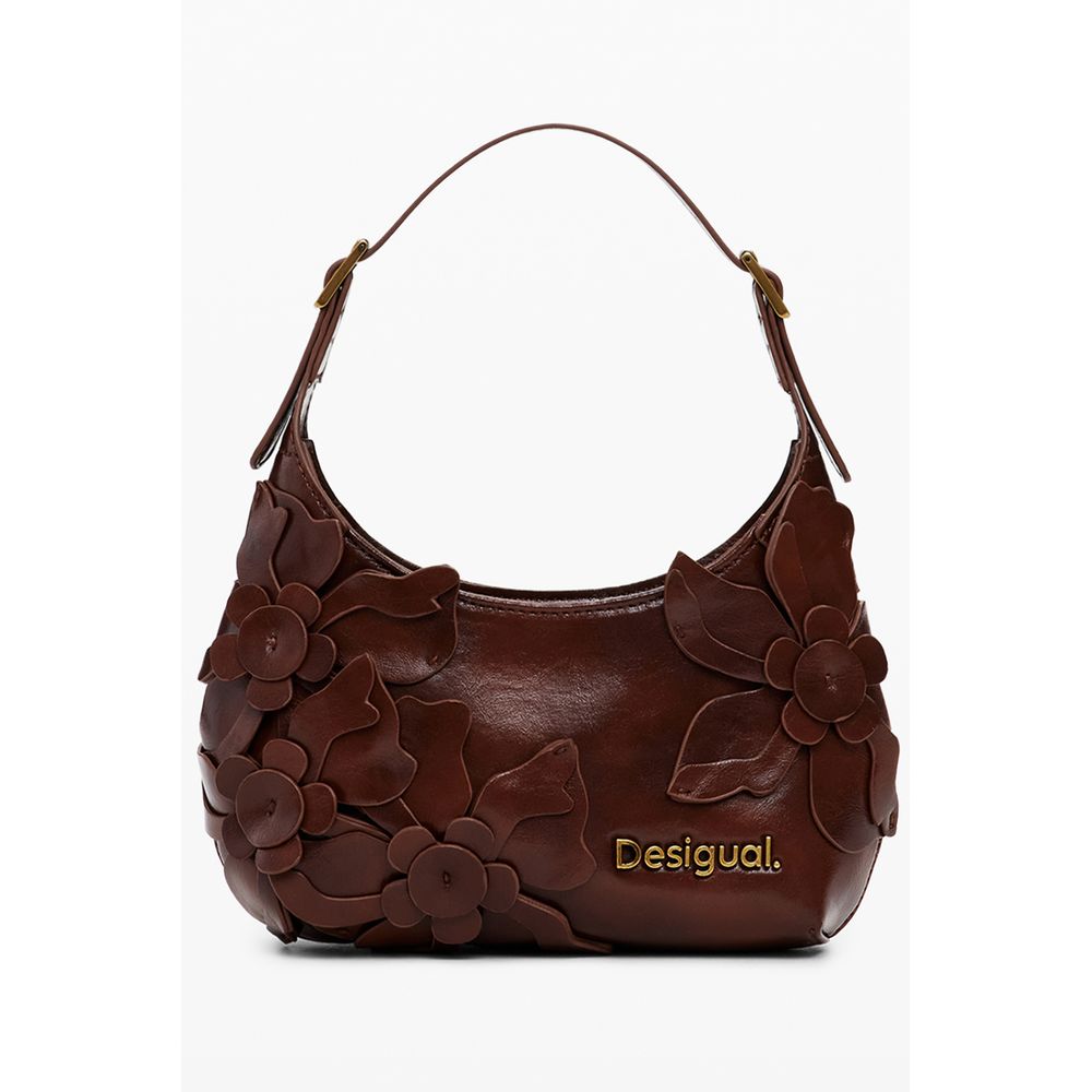 Desigual Braune Polyethylen-Handtasche